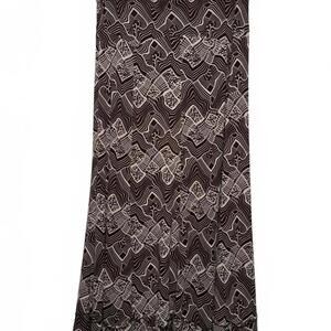Brown and White Bohemian Chic Long Maxi Skirt 2x Tall